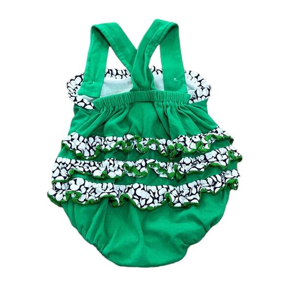 Banana Split Kids Green Whale Polka Dot Onesie size 6 months - Picture 4 of 6